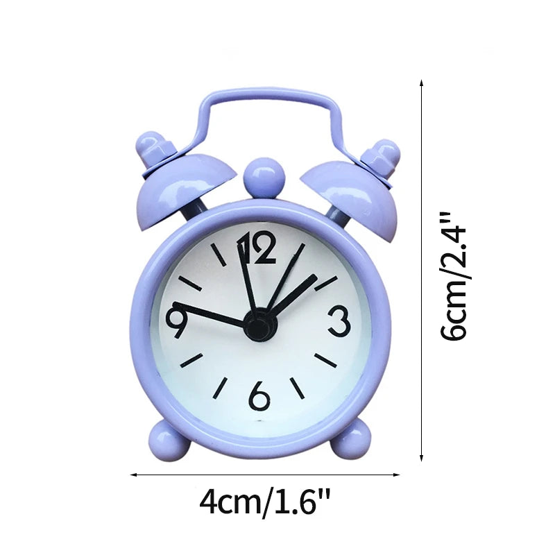 horloge réveil classique aiguille multifonction alarme table couleur variée poignées métalliques chiffres noirs simple