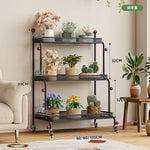 étagère mobile moderne pot plantes roulettes blanc verte noire métal maille