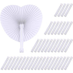 éventails pliants papier blanc rayures moderne minimaliste poignées plastique décoration fête anniversaire mariage