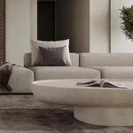 table basse ovale moderne bois minimaliste salon wabi stillwind