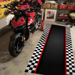 tapis moderne noir blanc rouge bordure antidérapant polyester feutre voyage maison camping