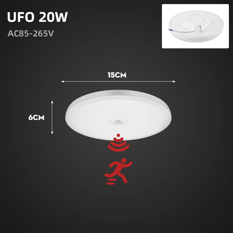 lumière moderne blanc motion sensor 22cm 4.5cm 20w 15w led intelligent