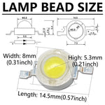 diodes led puissantes 1w 3w blanc jaune neutre froid support fer clips métalliques moderne