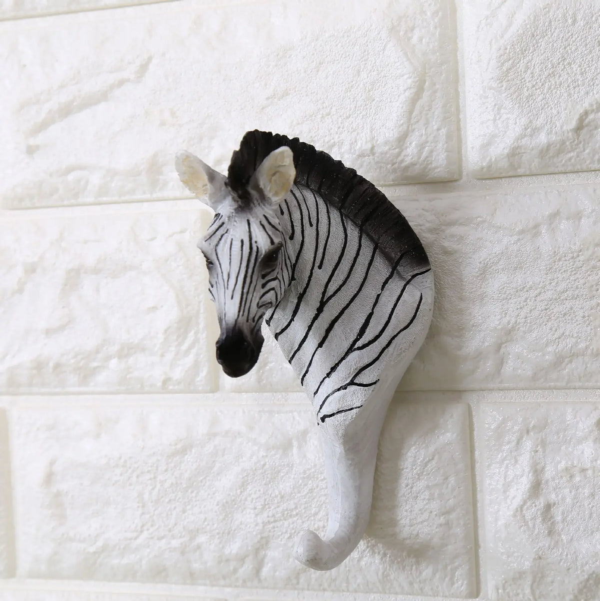 tête animale sculptée girafe gorille zèbre éléphant ram cerf décorative réaliste fixée