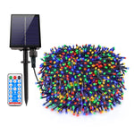 guirlande lumineuse solaire or multicolore blanc chaud modernes télécommande jardin noël