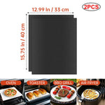 tapis cuisson antiadhésif réutilisable résistant chaleur fond four noir moderne silicone