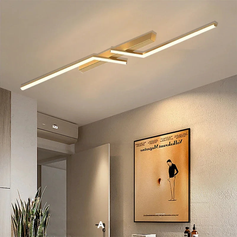 lampe led moderne or noir 120cm 100cm 80cm 60cm minimaliste aluminium