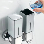 distributeur savon liquide mural noir argent acier inoxydable abs 500ml 1000ml 1500ml moderne minimaliste