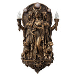 statue murale historique figurine antique bronze doré décoration intérieure baroque gothique complexe sculptural