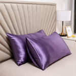 taies oreiller satin soie bleu marine rose noir contemporain opaques adhésives bébé maternité 51x76cm