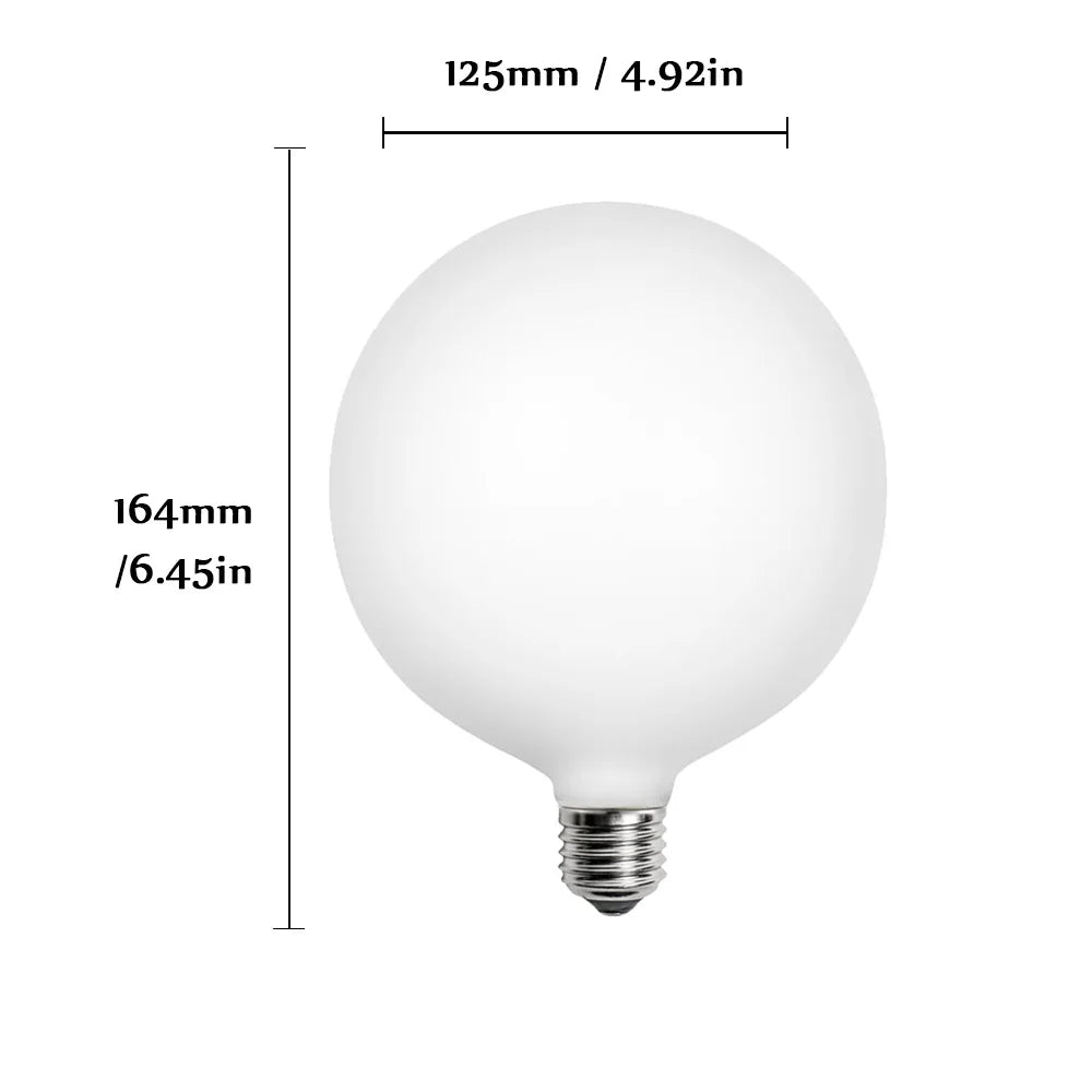 ampoule led e27 blanc mat moderne 95mm 30000h 500 999lm 360deg opacité
