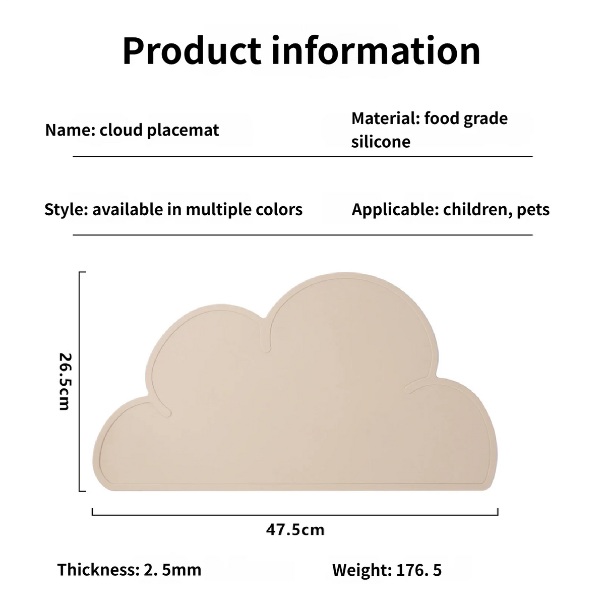 matelas nuage imperméable multicolore moderne assiette chat facile nettoyer silicone placemat