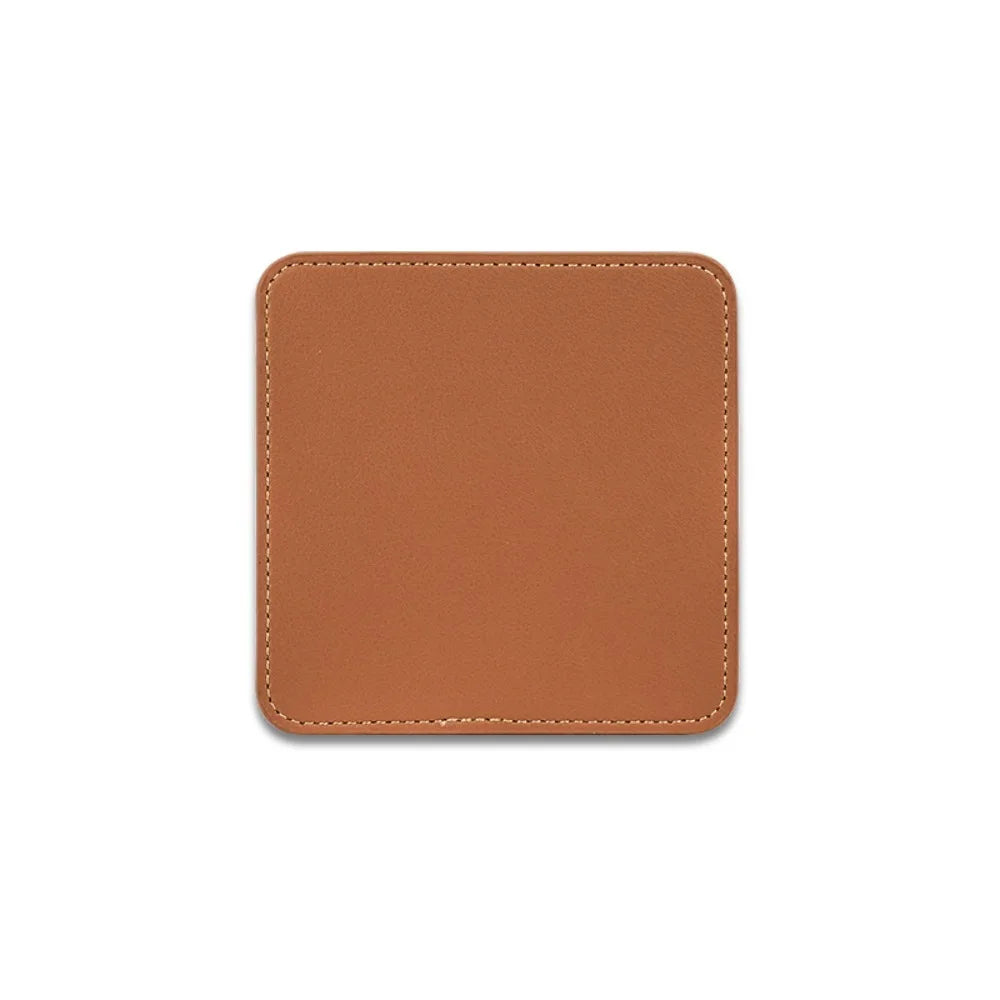 coasters simili cuir marron gris modernes antidérapants imperméables table marron clair marron foncé