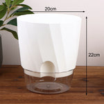 pots plantes artificielles blanc rose moderne transparent minimaliste facettes adhésif auto arrosant