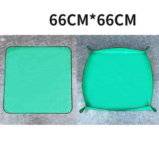 tapis jardinage imperméable vert clips pratique 100x100cm réutilisable