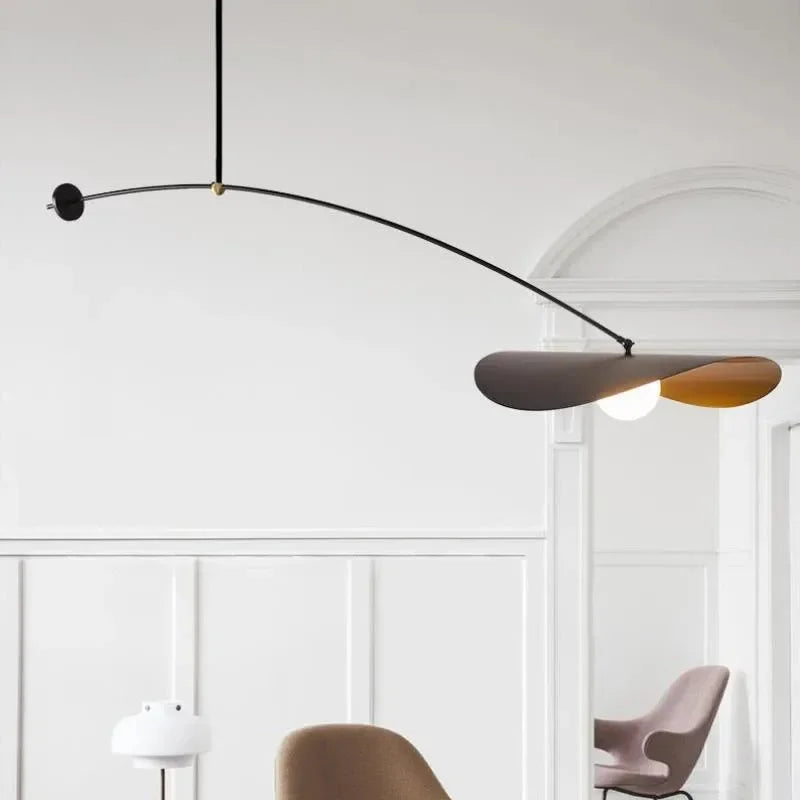 lampe suspendue moderne fer noir doré ampoule led salon cuisine