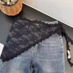 jupe dentelle femme blanc noir vintage romantique décontractée fourreau élastiqueSizeModeFit