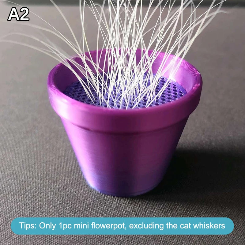 collecteur poils moustaches animaux compagnie pot fleurs support chat décoration collection moderne perforé