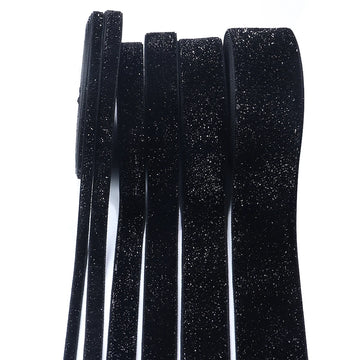 ruban noir brillant satiné 7mm 10mm 15mm 20mm 25mm 38mm polyester coton décoration bouquet