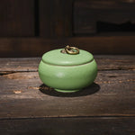 pot thé céramique classique poignée métallique couvercle texture grainée décoratif