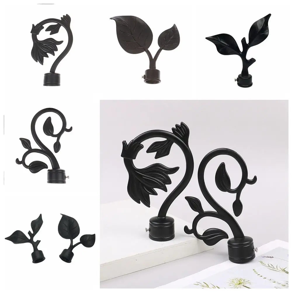 support lampe métal noir motif feuille artisanal base lampe