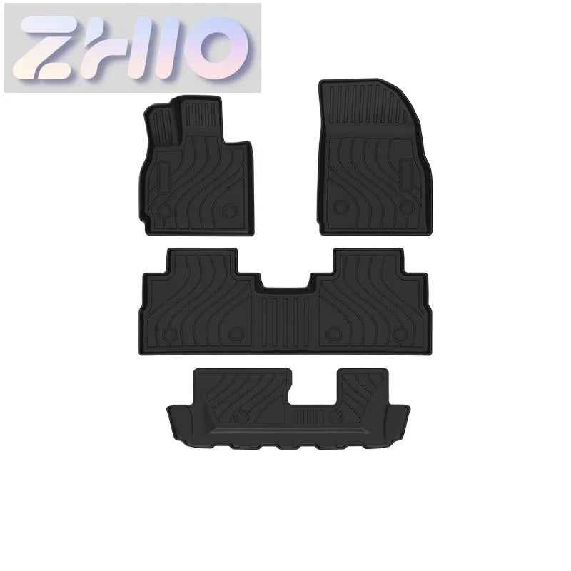 tapis sol voiture noir rayures horizontales moderne clips antidérapant imperméable tpe