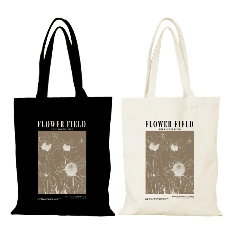 sac provisions toile fleur décontracté fourre tout sacs mode graphique pliant tissu opacité totale