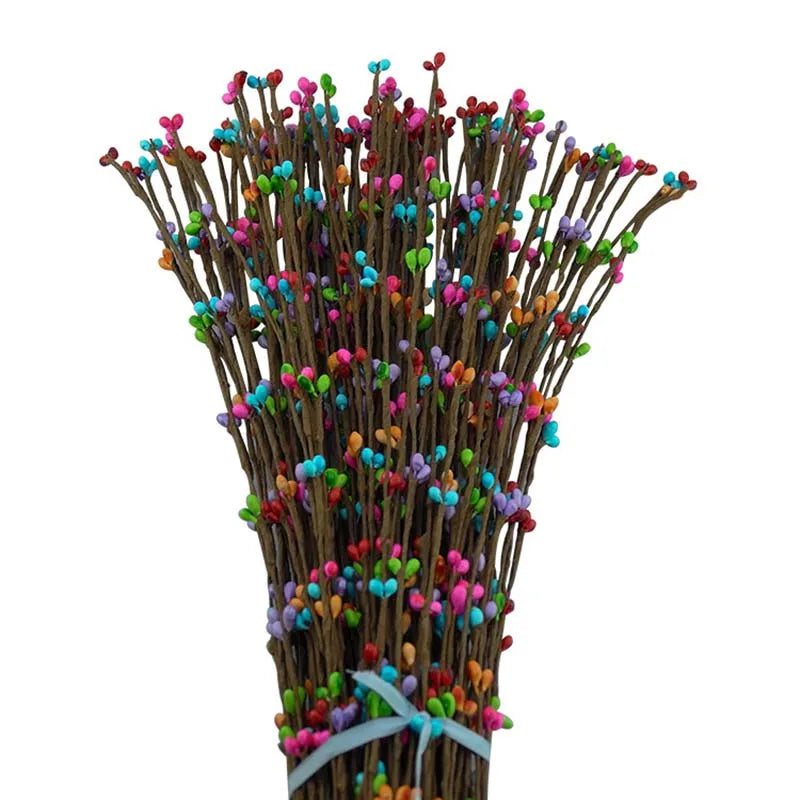 guirlande artificielle multicolore fleurs baies tiges décoration intérieure mariage anniversaire baby shower