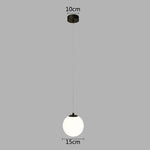 suspension lumineuse moderne sphérique verre opale noir blanc doré minimaliste