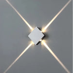 applique murale led moderne blanc noir fixee mur contemporaine carrée sources lumineuses