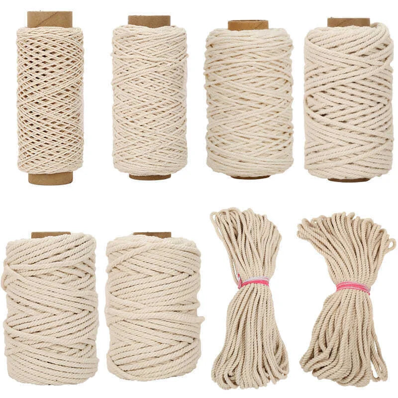 corde coton tissée traditionnelle 10mm 2mètres artisanat sacs vêtements textiles maison écologique haute qualité