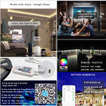 ruban led multicolore rgb wifi 12v 5m 15m 20m moderne télécommande application
