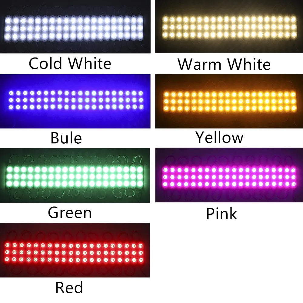 bande lumineuse led rouge rose bleu jaune moderne ip68 12v 249lm 2000lm