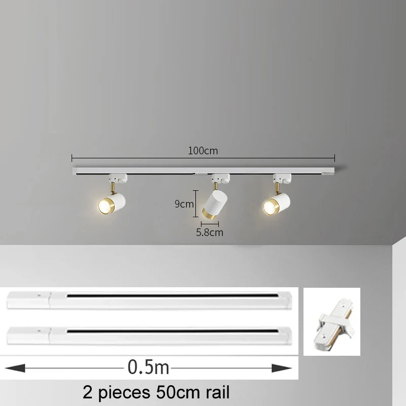 spots led gu10 réglables moderne noir doré brillantsintérieur chambre salon