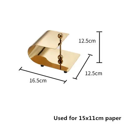 porte serviettes table cuisine métal doré argent moderne élégant distributeur mouchoirs papier décor maison