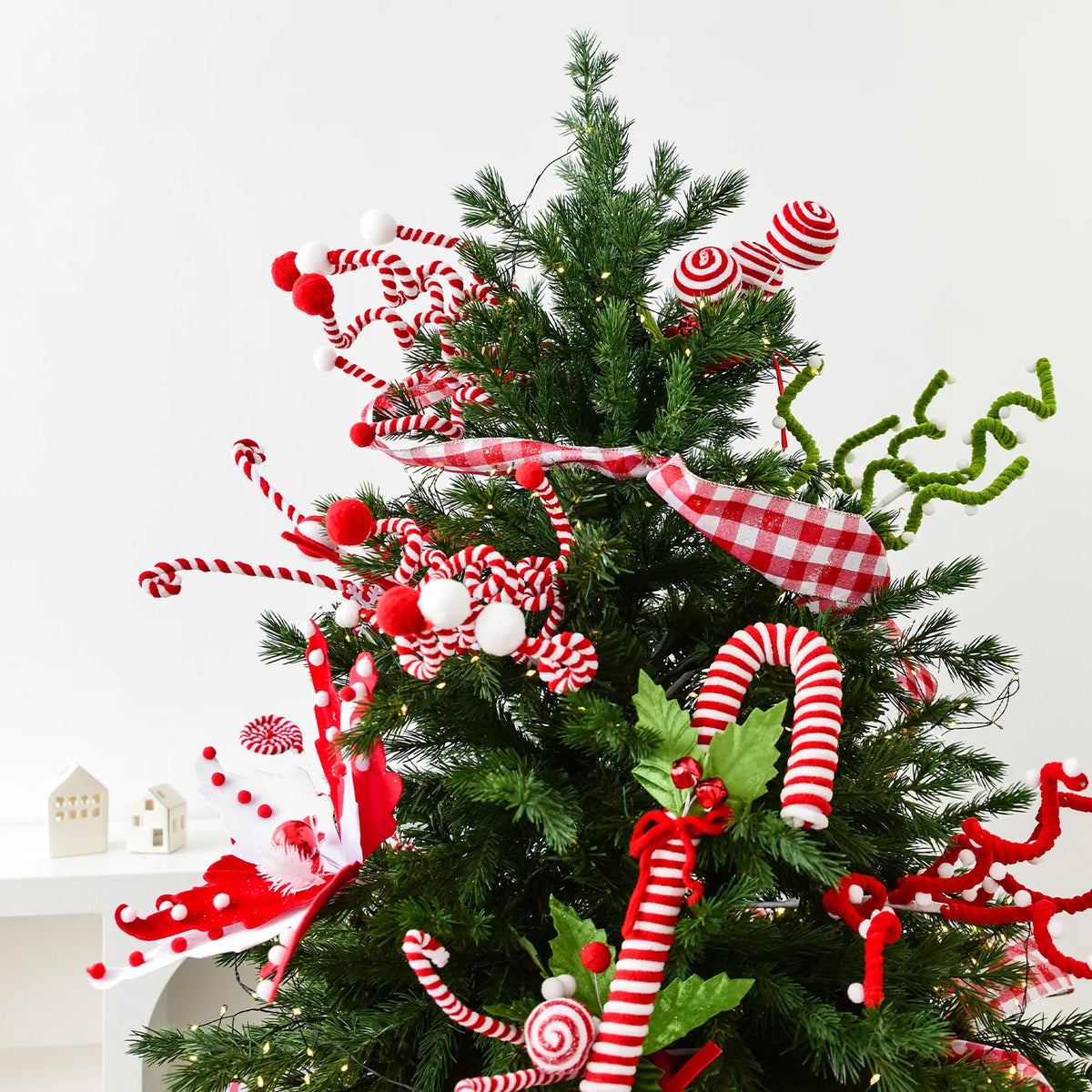 Détail texture laine bouclée décoration Noël