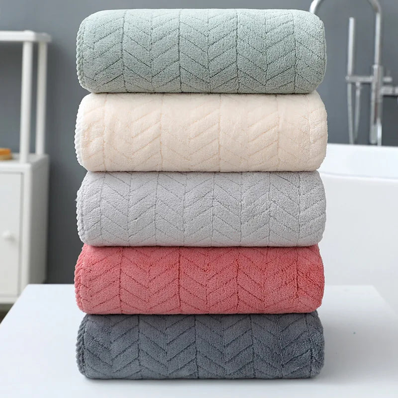 serviette bain absorption rapide séchage velours microfibre motif géométrique couleurs multiples moderne