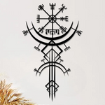 décoration murale moderne symbole viking noir adhésif abstraitintérieur art mural