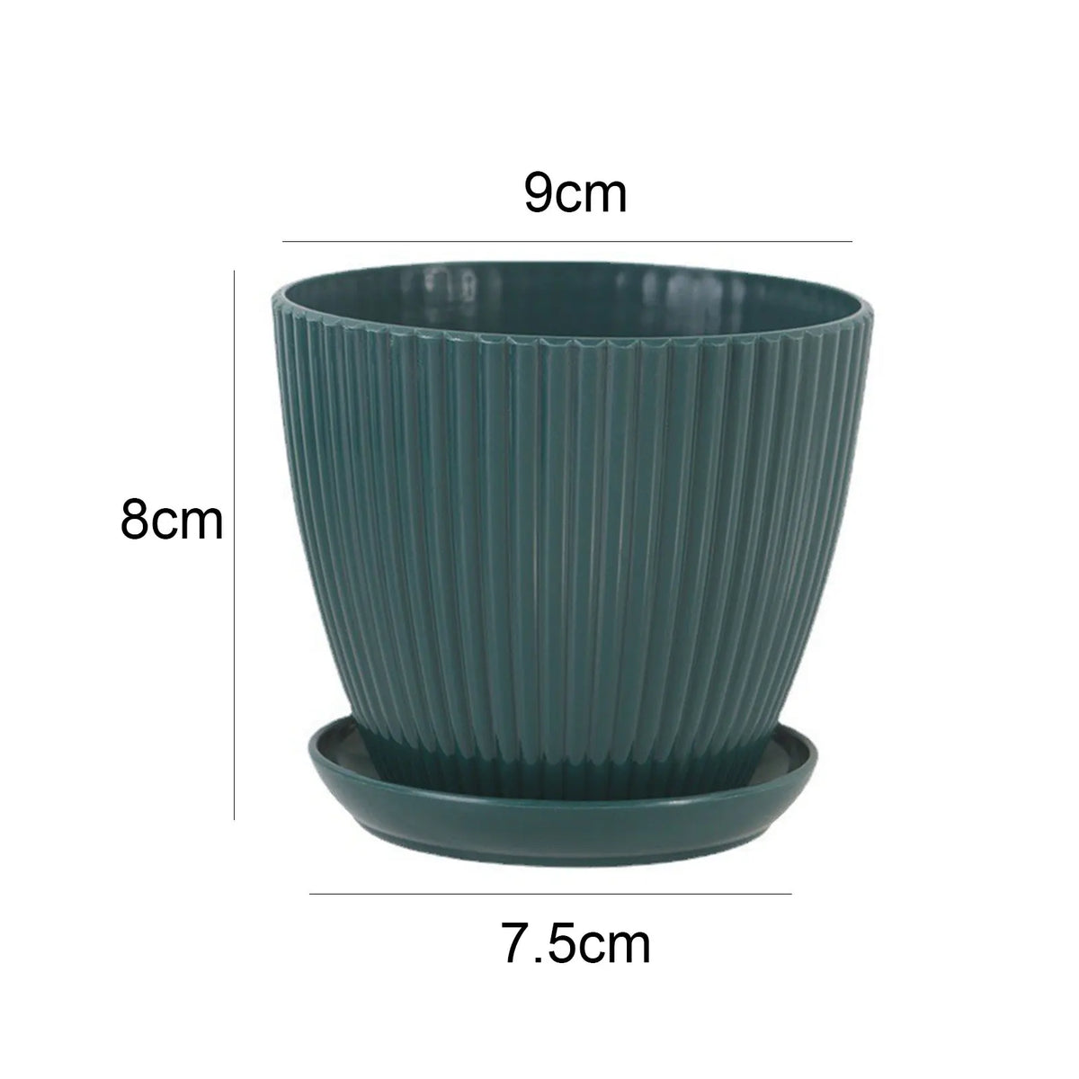 Pot fleurs moderne rayures vertes bleues blanches plateau support diverse couleurs