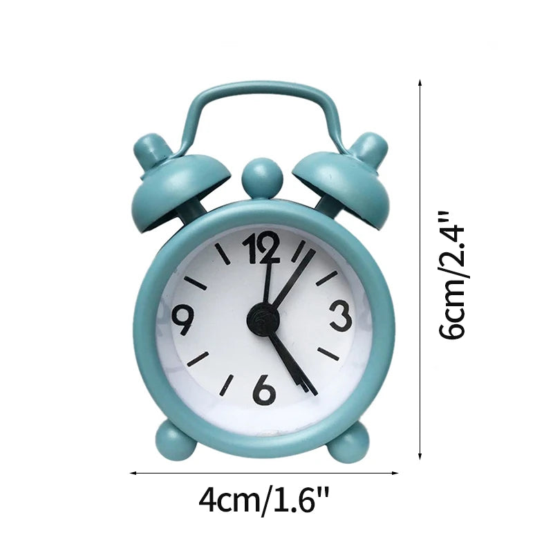 horloge réveil classique aiguille multifonction alarme table couleur variée poignées métalliques chiffres noirs simple