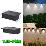 applique murale solaire moderne led noire ip65 extérieure jardin clôture