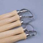outils couture traditionnels anneau métallique bois naturel métal argenté set broderie tricotage artisanal