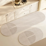 tapis sol antidérapant polyester moderne beige gris lignes concentriques usage intérieur extérieur