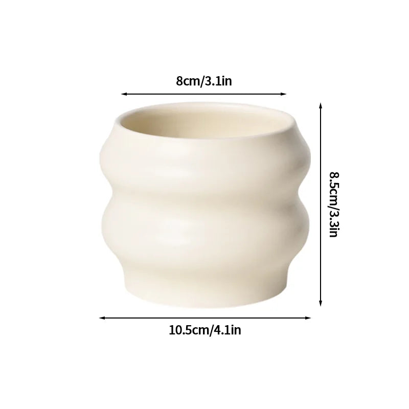 pots fleurs céramique porcelaine moderne plante verte décoration intérieure blanc relief bulles