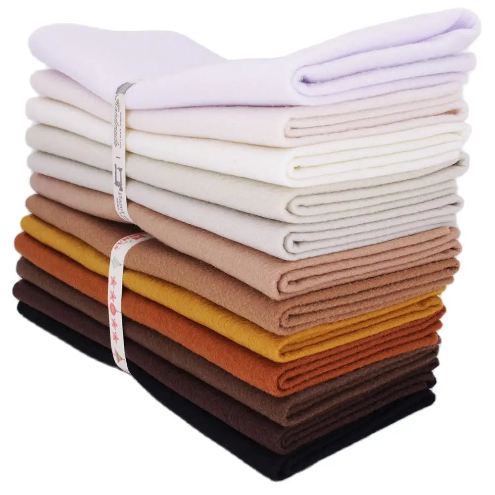 tissu polyester felt 1.2mm blanc marron noir orange simple opaque bricolage couture décoration