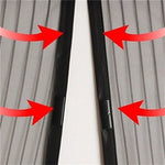 rideau porte magnétique noir gris rayures moderne clips fixations fermeture ventilation domestique