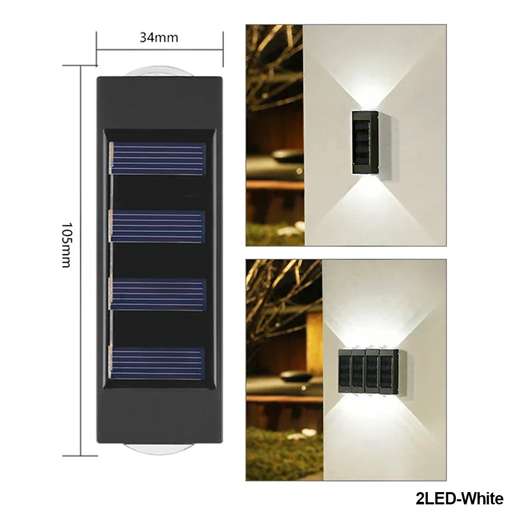 lampe solaire murale moderne ip65 led rechargeable extérieure panneau solaire texturé noir minimaliste