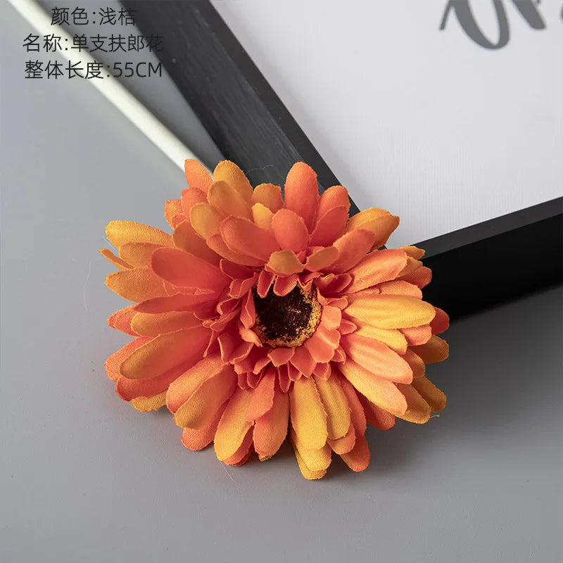 décoration intérieure branchettes gerbera soie rose blanche rouge modernes 55cm fête anniversaire maison