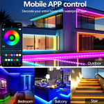 ruban led multicolore moderne synchronisation musique application bluetooth contrôleur usb télécommande rf