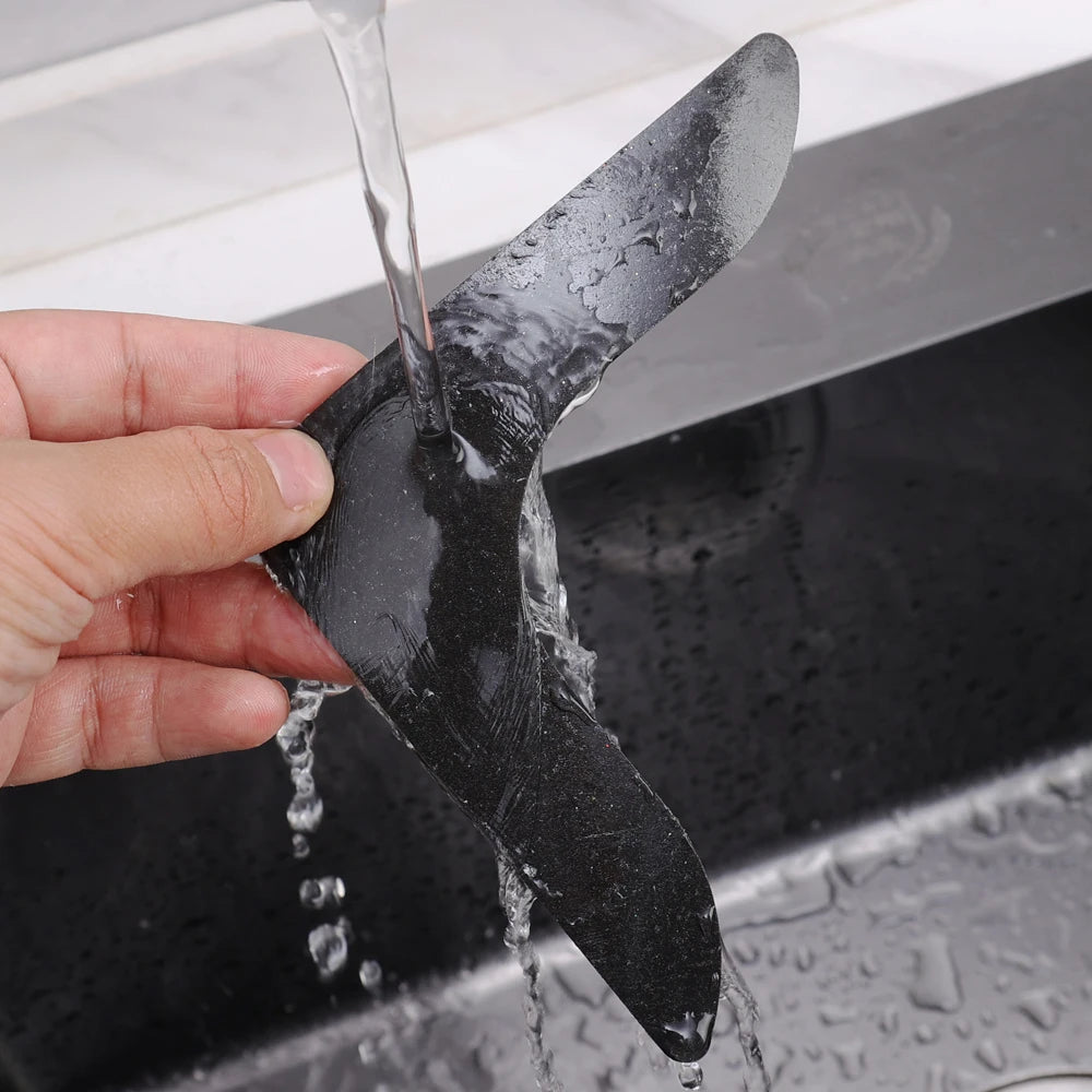 tapis antidérapants adhésifs élastiques noirs points blancs moderne pièces